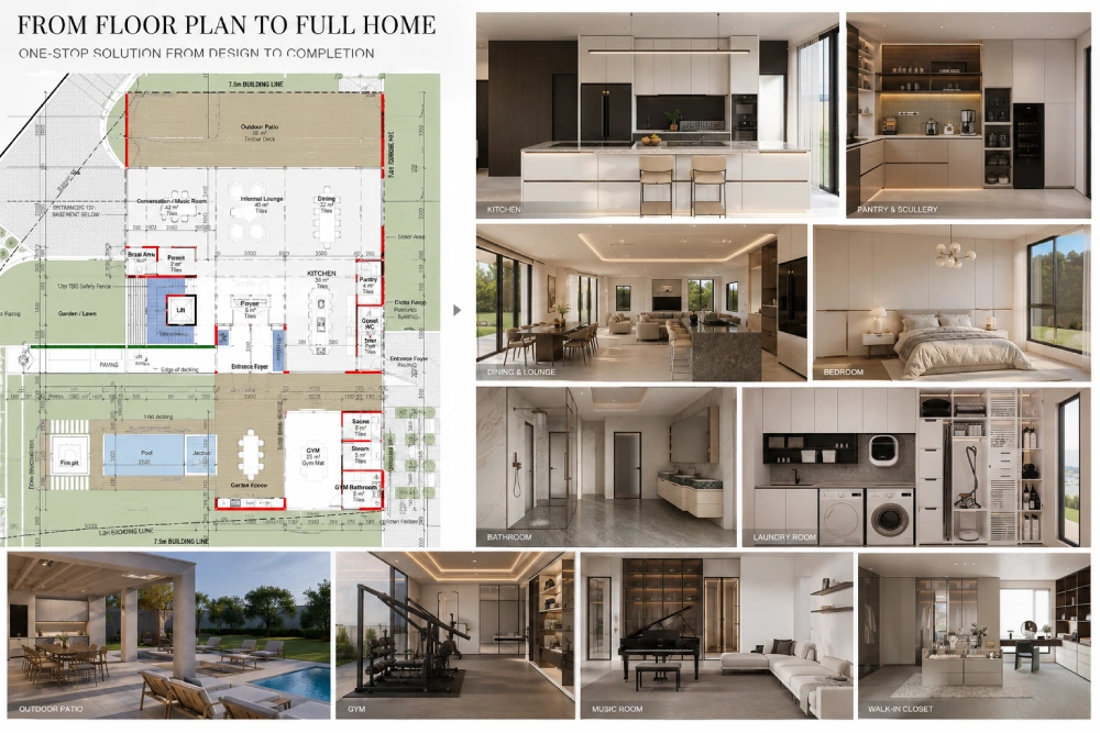 From floor plan to complete project interior design and product supply by George Group
