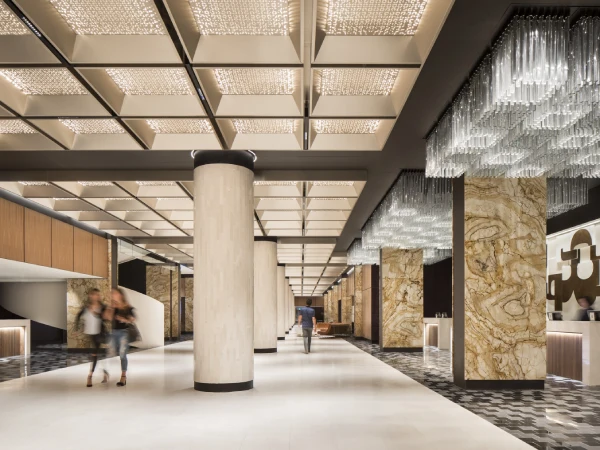 Montreal Fairmont Queen Elizabeth hotel lobby interior project reference by George Group