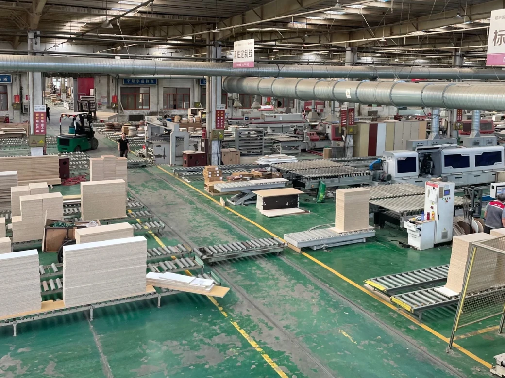 George Group factory production line for cabinets and coordinated interior products